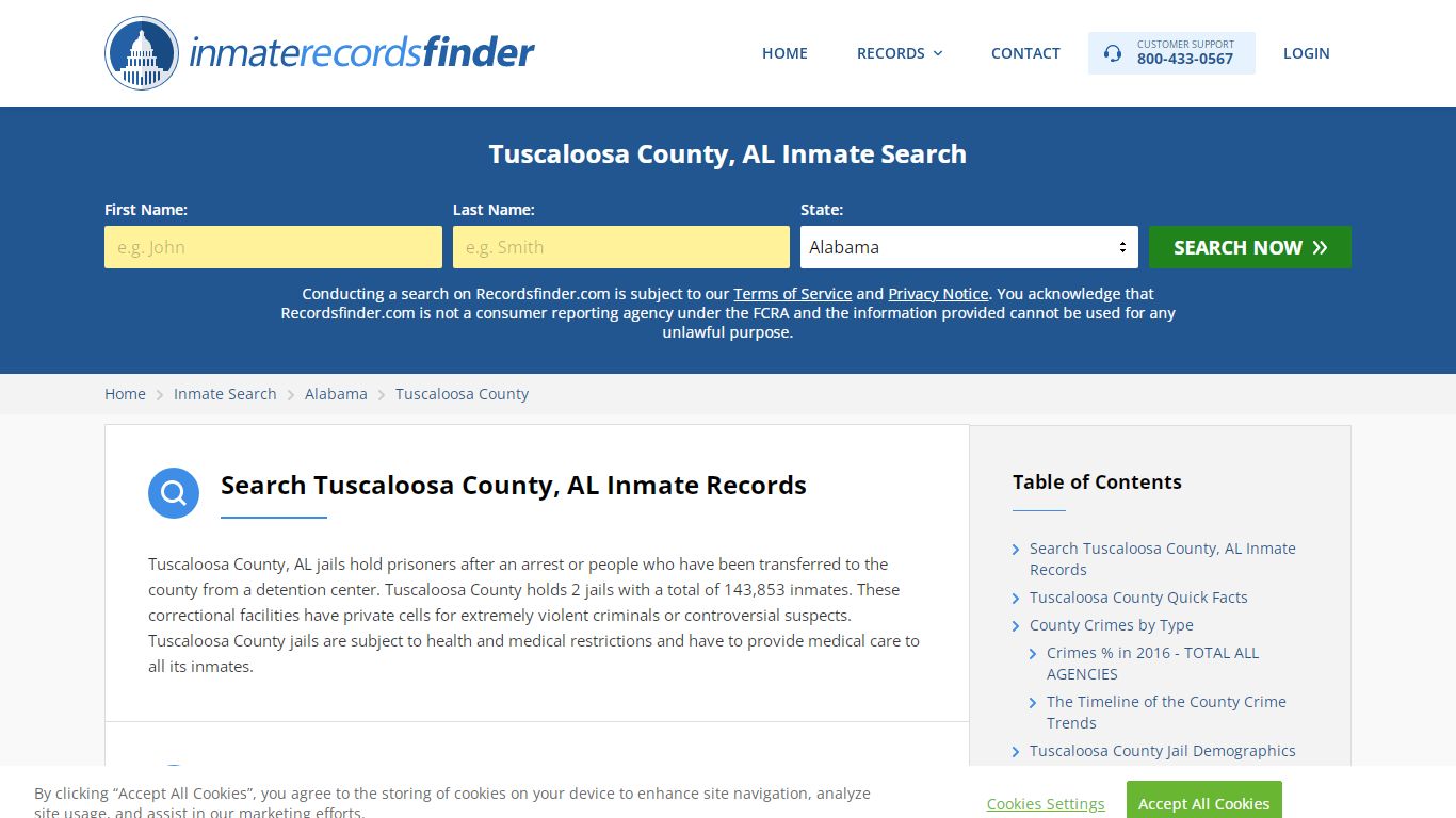 Tuscaloosa County, AL Inmate Lookup & Jail Records Online