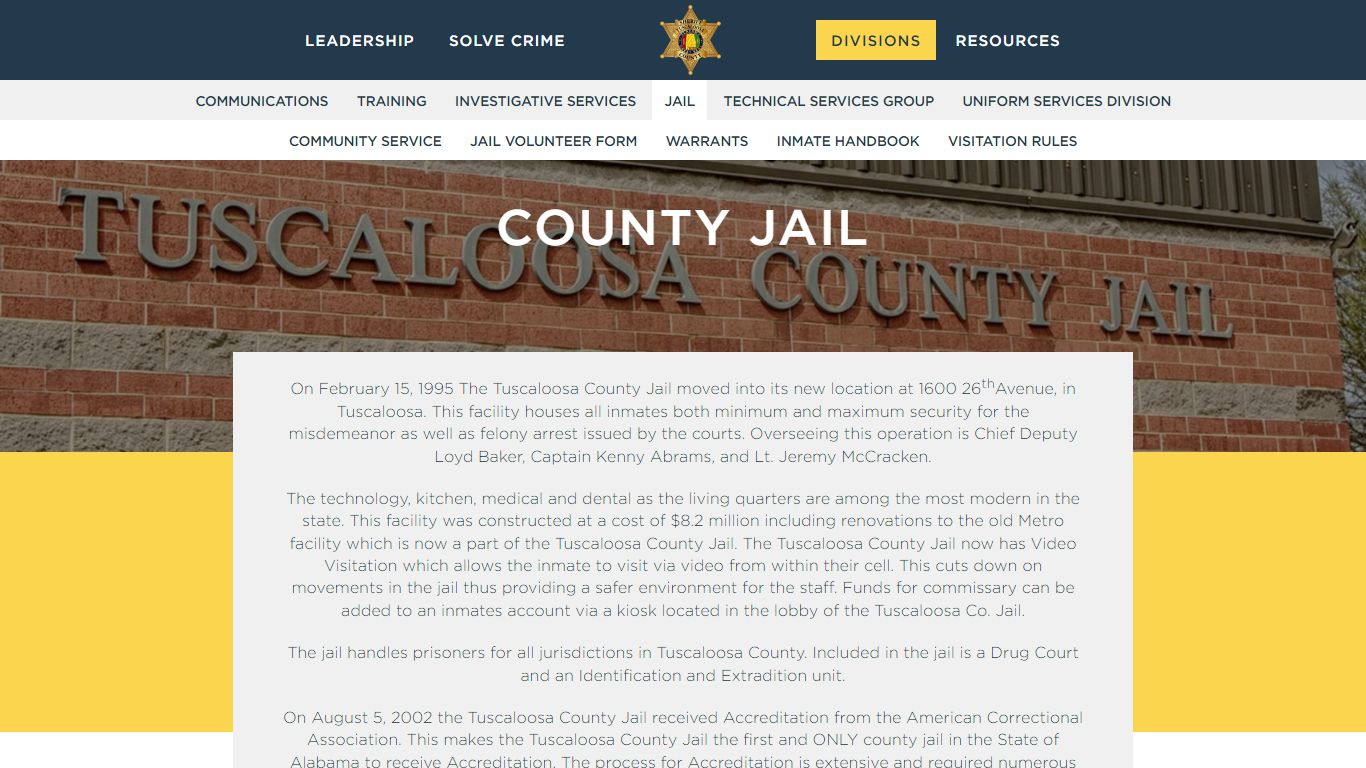 Jail - Tuscaloosa County Sheriff's Office